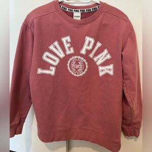 VS Pink crew neck sweater